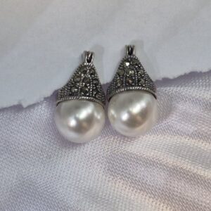 Par de Aros de Plata 925 con Perlas