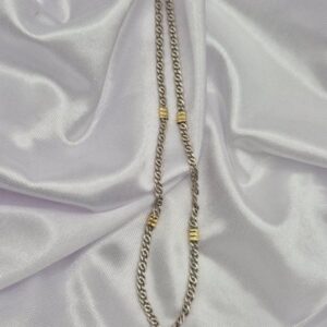 Cadena de Plata 925 y Oro 18k Groumet