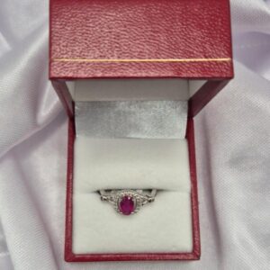 Anillo de Plata 925 con Piedra Rosada