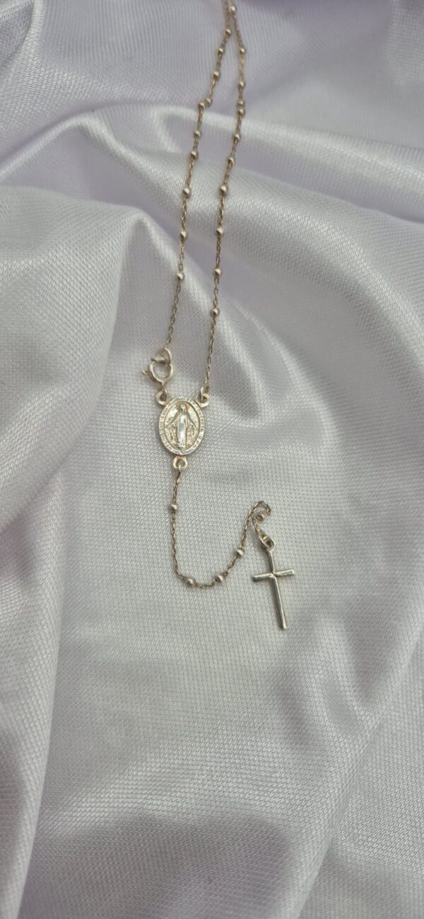 Rosario de Plata 925 Diseño Bolitas