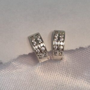 Par de Aros de Plata 925 con Piedras