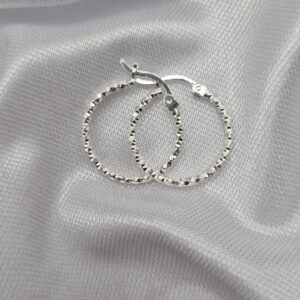 Par de Aros Argollas de Plata 925 Diseño Espirales