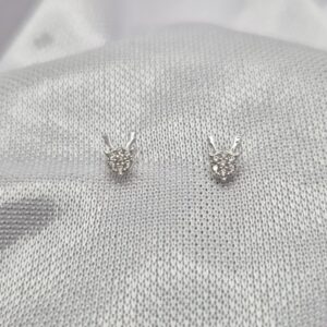 Par de Aros de Plata 925 Diseño de Alce con Strass