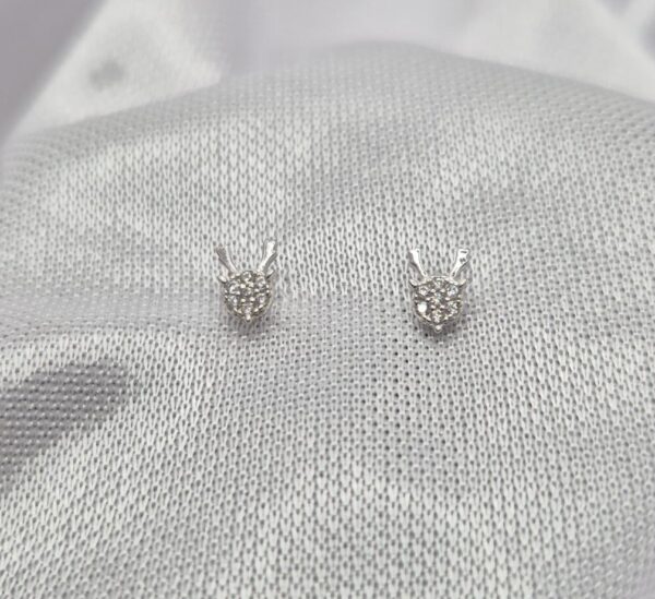 Par de Aros de Plata 925 Diseño de Alce con Strass