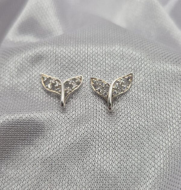 Par de Aros de Plata 925 Diseño Cola de Pez