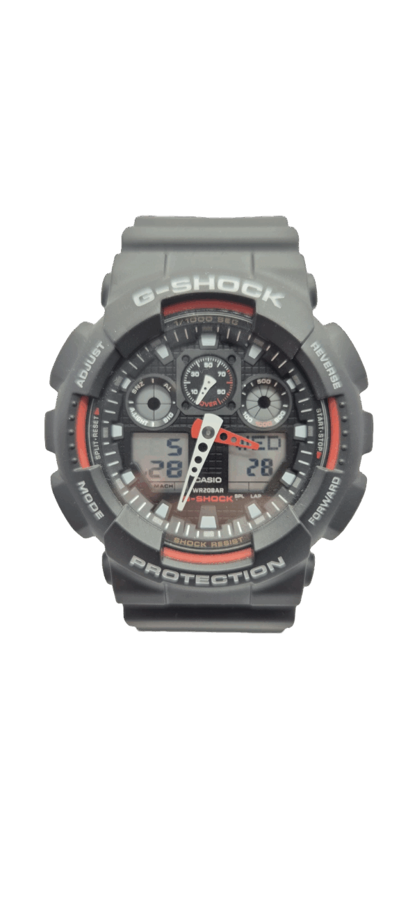 Reloj Casio con Malla de Caucho Modelo GA-100-1A4DR