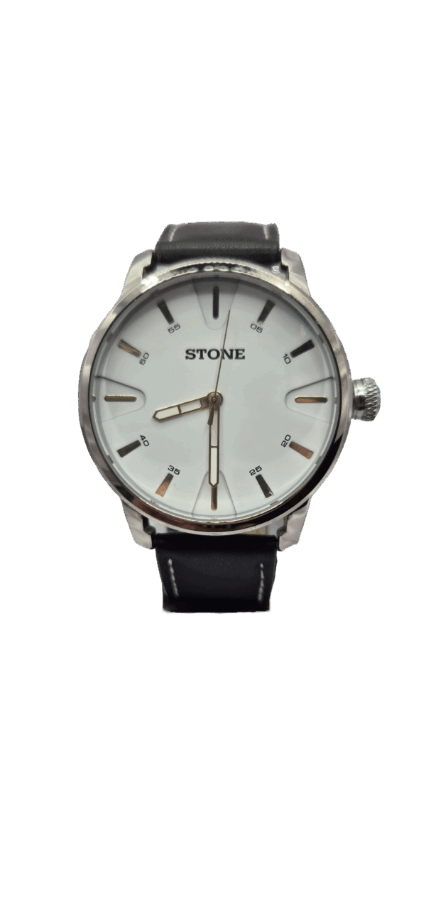 Reloj Stone con Malla de Cuero Modelo ST1146NB