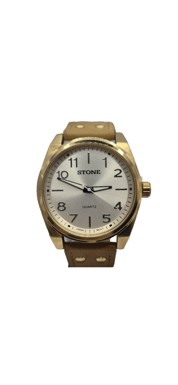 Reloj Stone con Malla de Cuero Modelo ST1052DM
