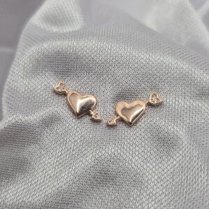 Par de Aros de Plata 925 Diseño Corazón con Flecha