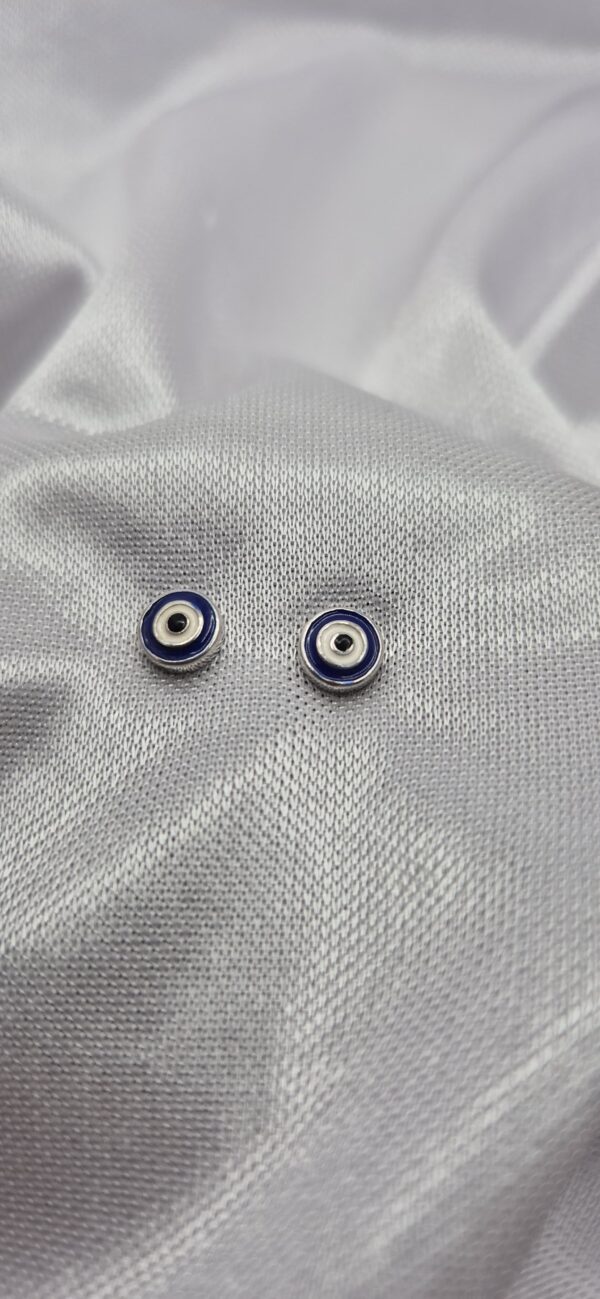 Par de Aros de Plata 925 Diseño Ojo Turco