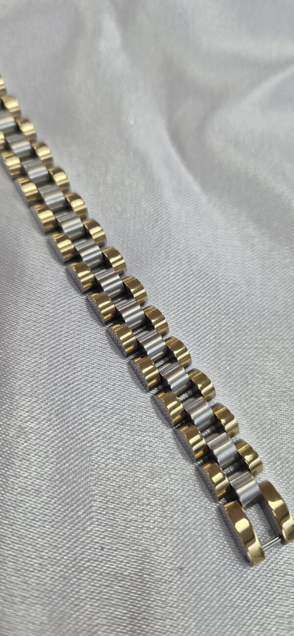 Pulsera Tascani de Acero Dorado Y Plateado