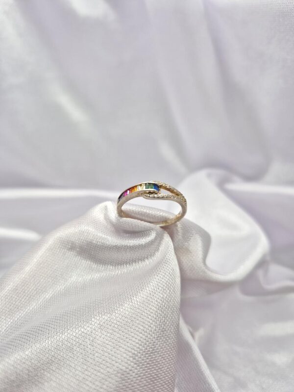 Anillo de Plata 925 con Cubic Multicolor
