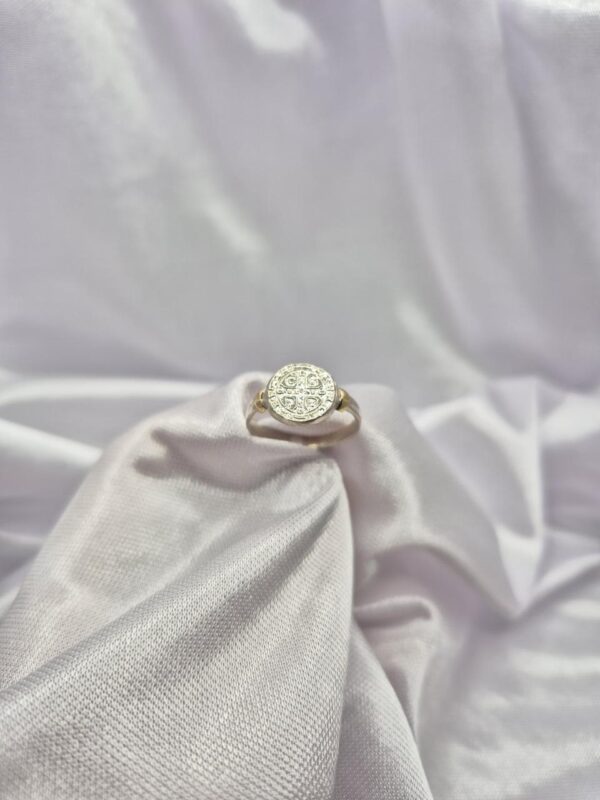 Anillo de Plata 925 y Oro Sello San Benito