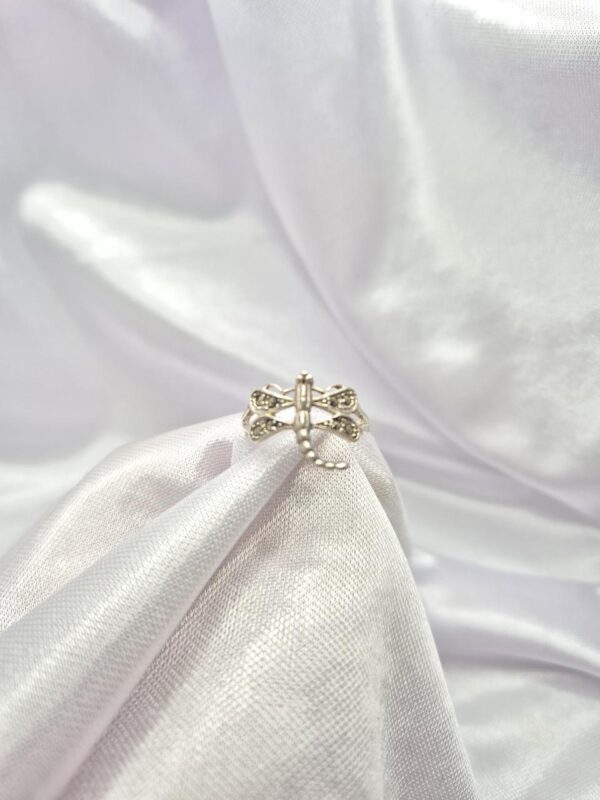 Anillo de Plata 925 Diseño Libélula con Piedras