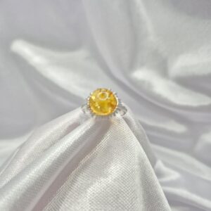 Anillo de Plata 925 Diseño Piedra Citrino