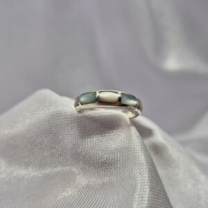 Anillo de Plata 925 Diseño Piedra Nácar