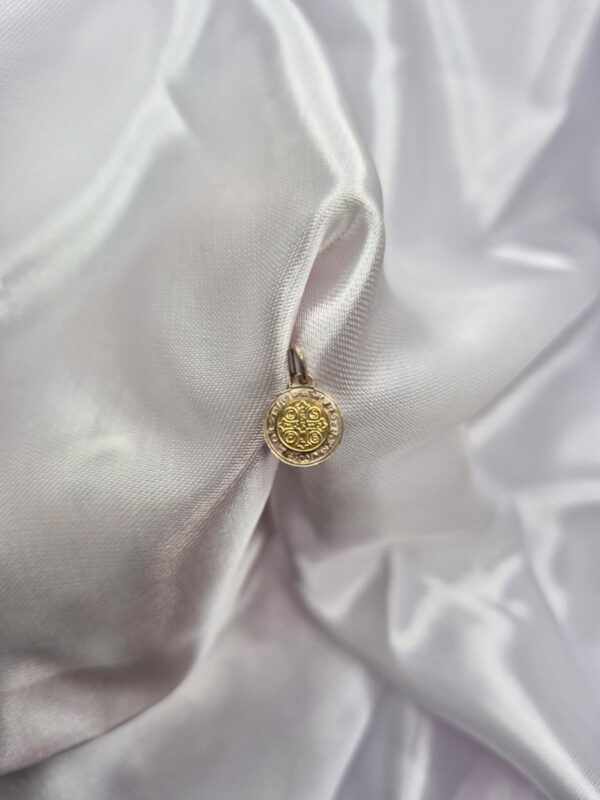 Dije de Plata 925 y Oro de San Benito Tamaño Mini