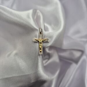 Dije de Plata 925 Y Oro de Crucifijo