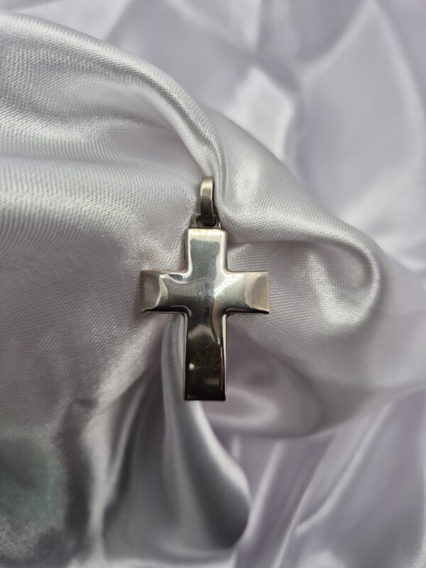 Dije de Plata 925 de Cruz Lisa Tamaño Grande