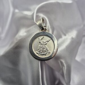 Dije de Plata 925 Diseño Medalla San Miguel Arcángel