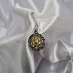 Dije de Plata 925 y Oro Diseño Medalla Virgen de Fátima