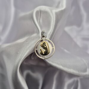 Dije de Plata 925 y Oro Diseño Medalla Virgen Niña