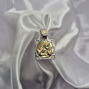 Dije de Plata 925 y Oro Diseño Ángel de la Guarda