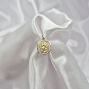 Dije de Plata 925 y Oro Diseño Vírgen de Guadalupe