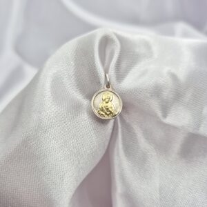 Dije de Plata 925 y Oro Diseño Sagrado Corazón