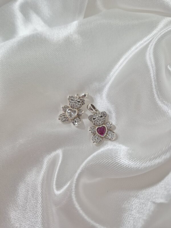 Dije de Plata 925 Diseño Oso con Piedra