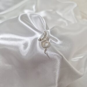 Dije de Plata 925 Diseño Serpiente con Piedras