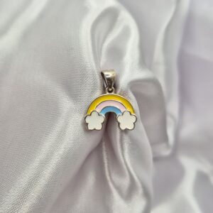 Dije de Plata 925 Diseño Arcoíris Esmaltado