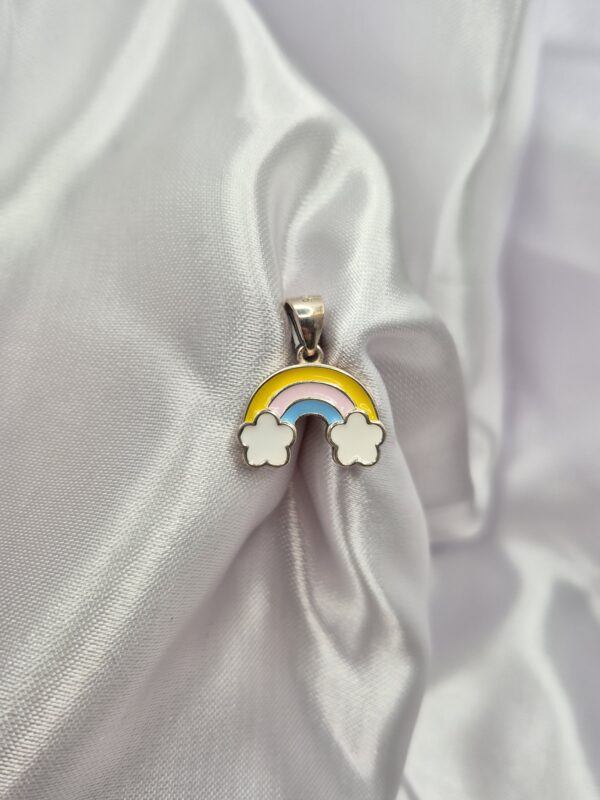 Dije de Plata 925 Diseño Arcoíris Esmaltado