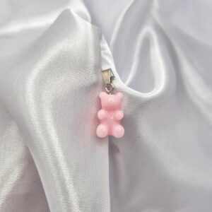 Dije de Plata 925 Diseño Oso Rosado