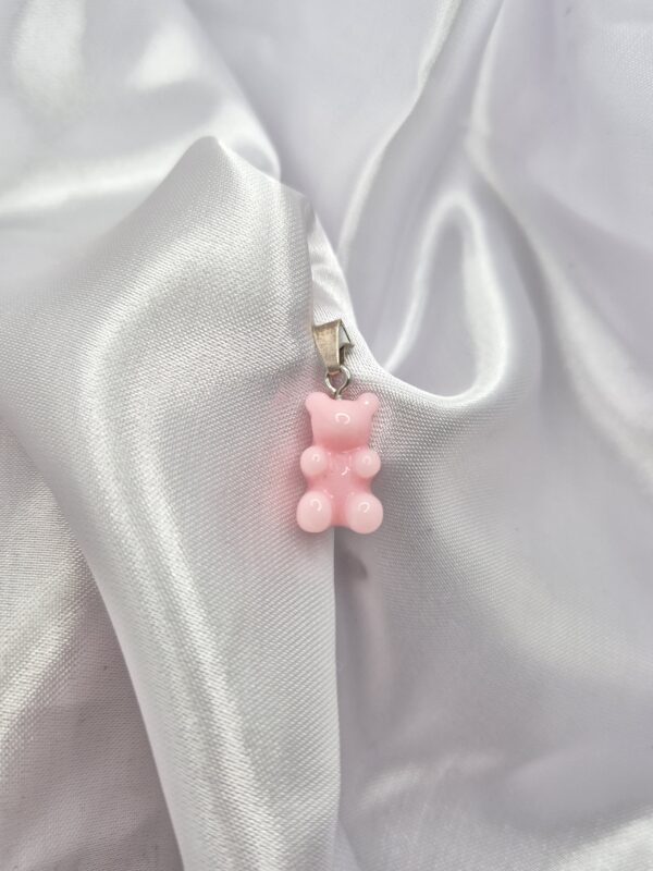 Dije de Plata 925 Diseño Oso Rosado