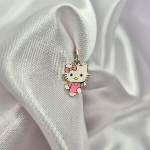 Dije de Plata 925 Diseño Hello Kitty Esmaltado