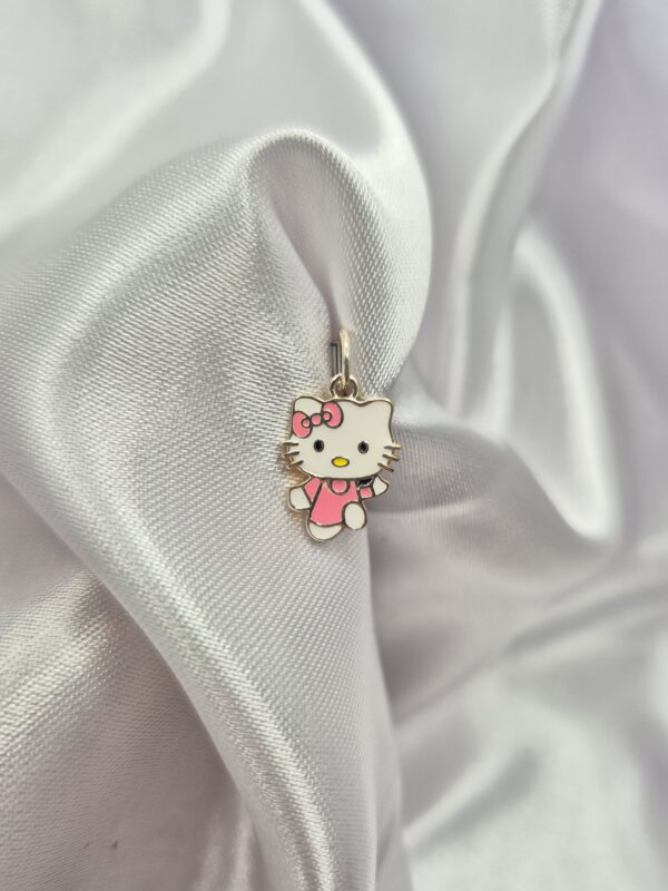 Dije de Plata 925 Diseño Hello Kitty Esmaltado