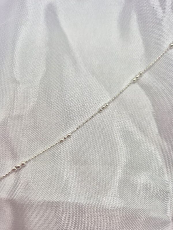 Pulsera de Plata 925 Diseño Fino con Bolitas