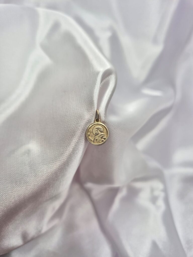 Dije de Plata 925 Medalla Mini de San Benito
