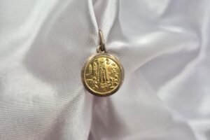 Dije de Plata 925 y Oro Medalla de la Virgen de Fátima
