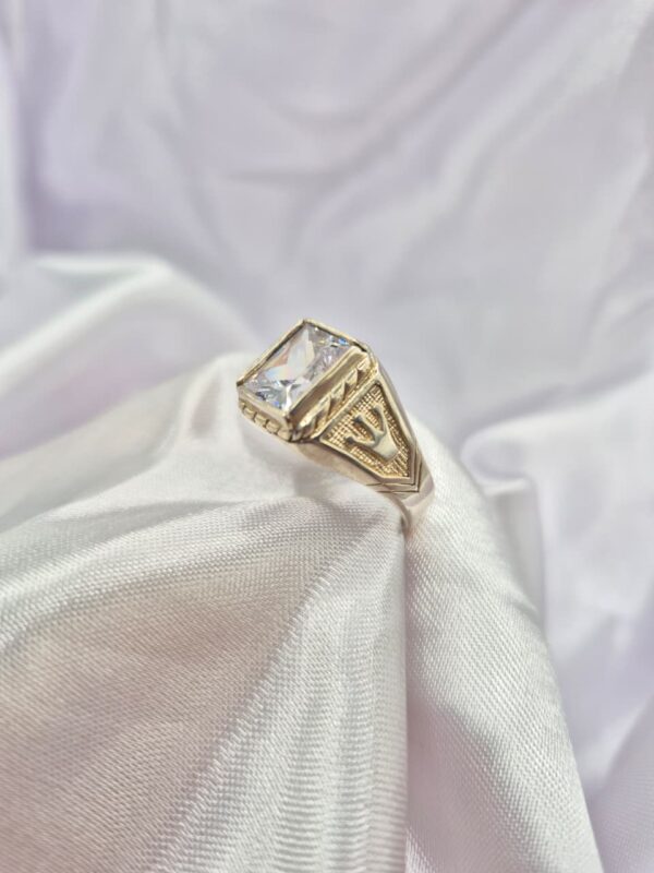 Anillo Sello de Plata 925 Diseño Cubic