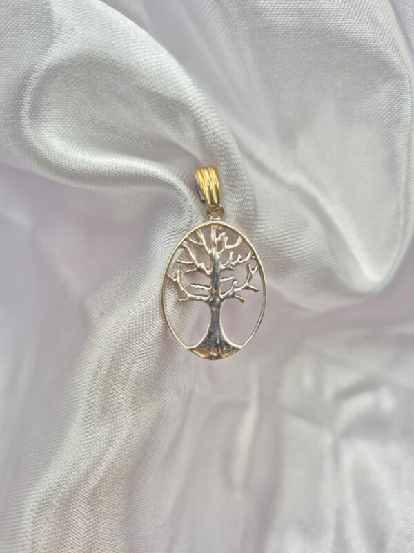 Dije de Plata 925 y Oro Árbol de la Vida Ovalado