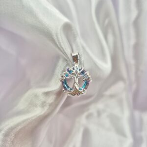 Dije de Plata 925 Árbol de la Vida con Piedra Ópalo