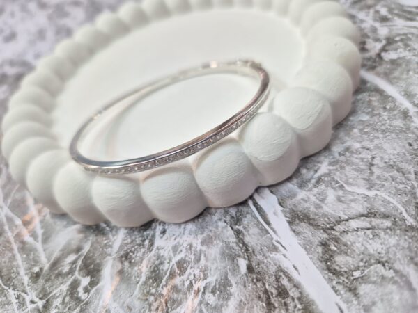 Pulsera Esclava de Plata 925 Plegable con Piedras