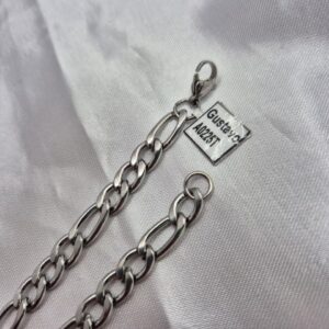 Cadena de Acero Quirúrgico Modelo Fígaro 3x1 de 50cm