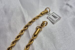 Cadena de Acero Dorado Modelo Tourbillon de 50cm