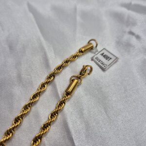 Cadena de Acero Dorado Modelo Tourbillon de 50cm